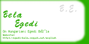 bela egedi business card